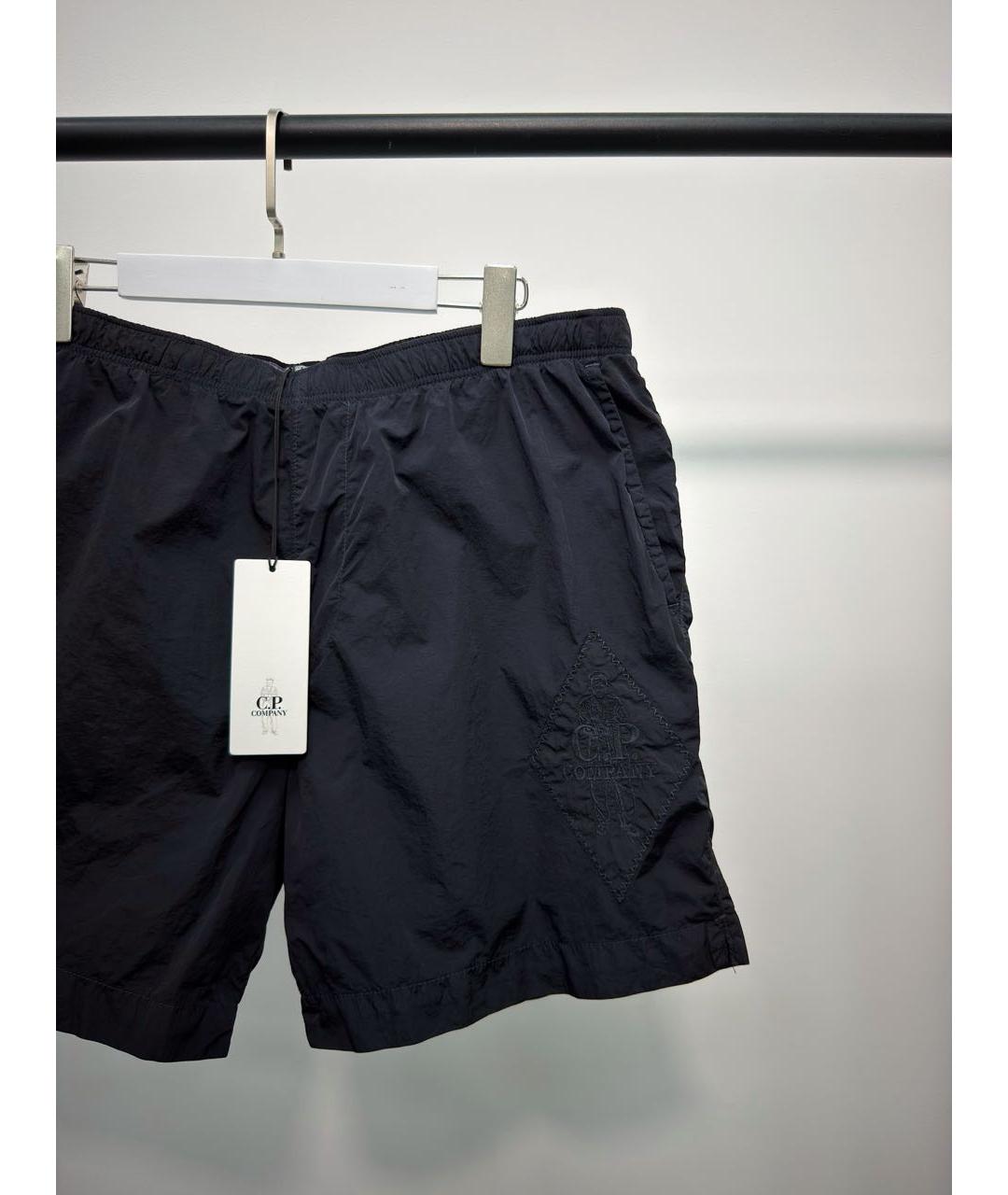 CP COMPANY Темно-синие синтетические шорты, фото 2