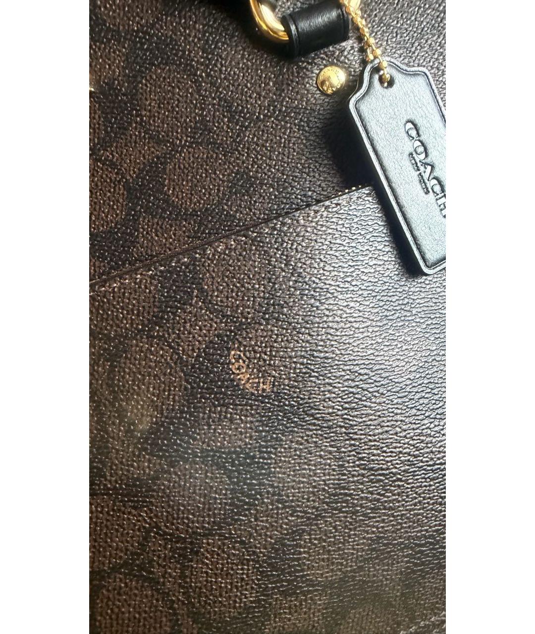 COACH Коричневая канва сумка тоут, фото 8