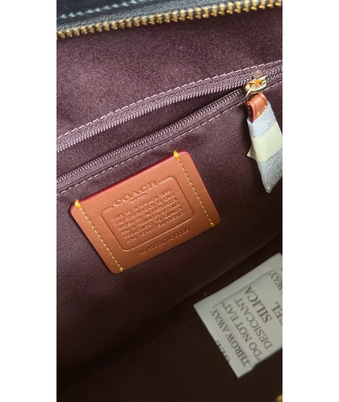 COACH Коричневая канва сумка тоут, фото 4