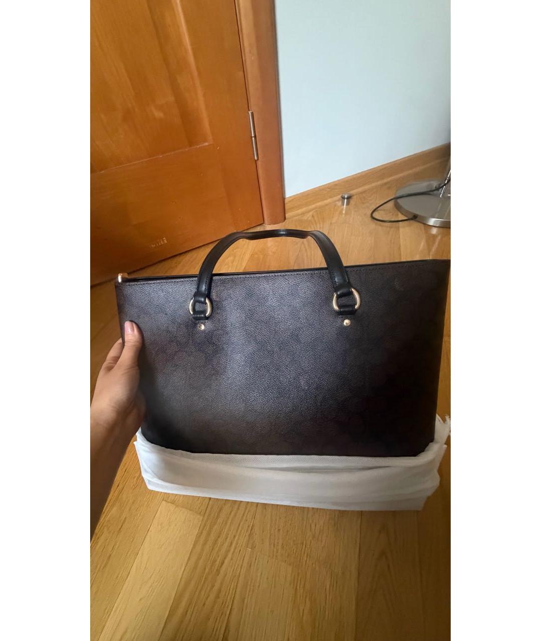 COACH Коричневая канва сумка тоут, фото 3