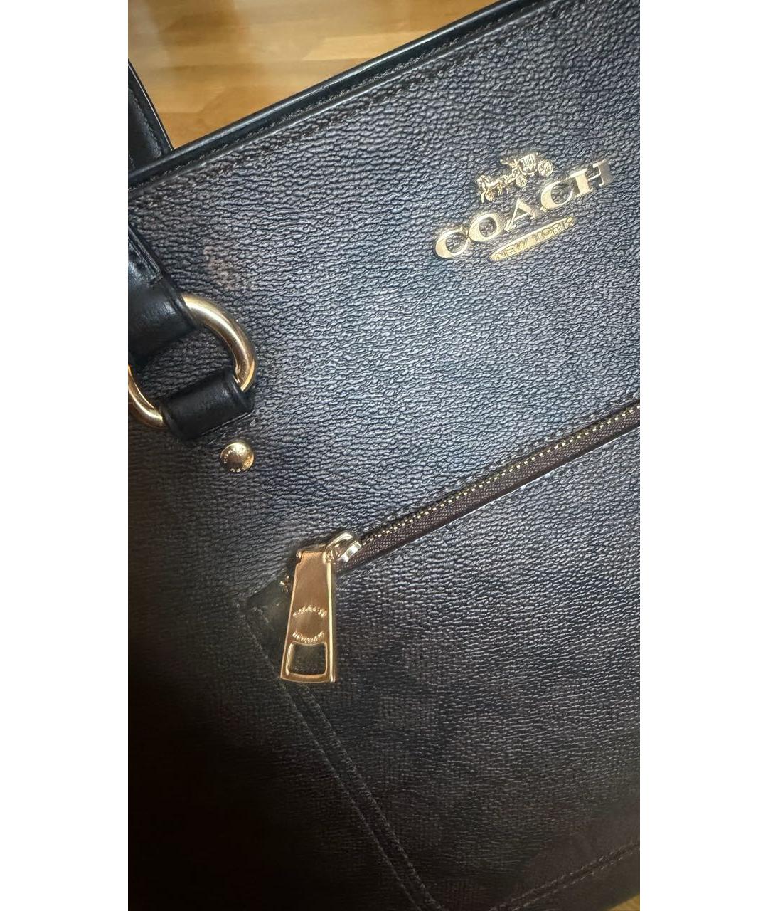 COACH Коричневая канва сумка тоут, фото 2