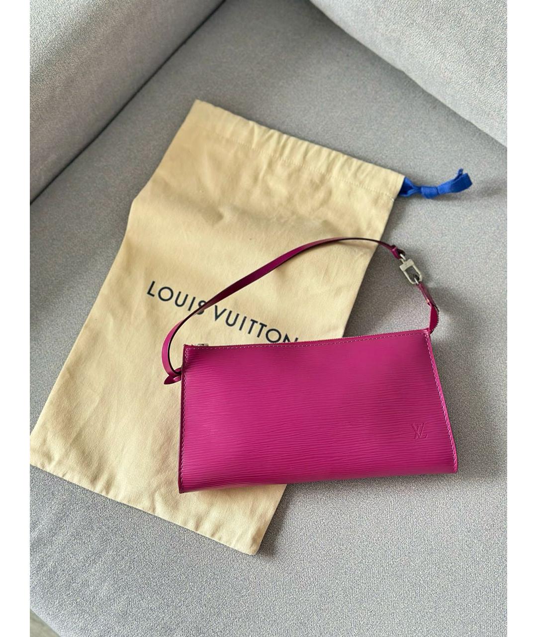 LOUIS VUITTON Фуксия кожаная сумка с короткими ручками, фото 2