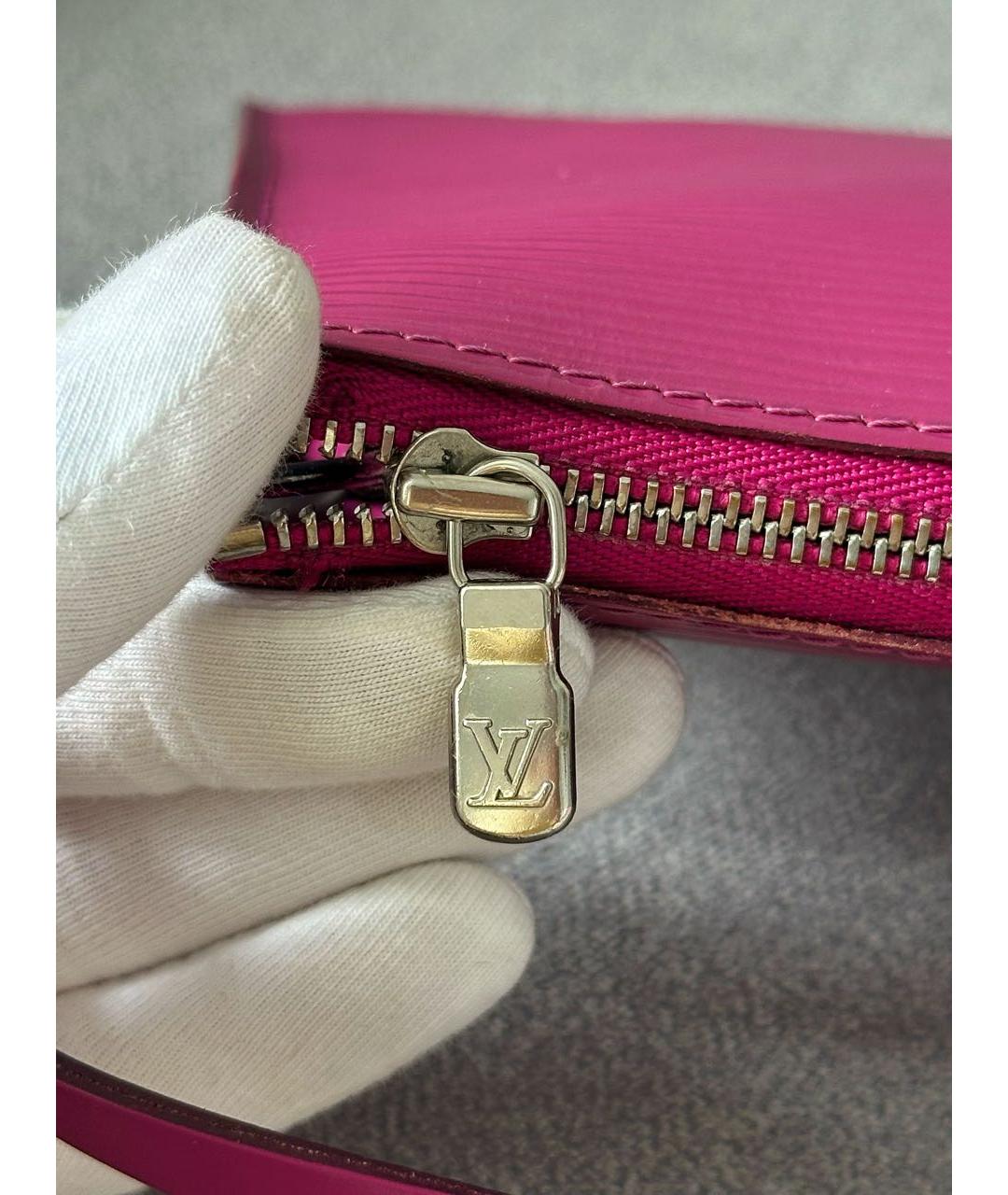 LOUIS VUITTON Фуксия кожаная сумка с короткими ручками, фото 8