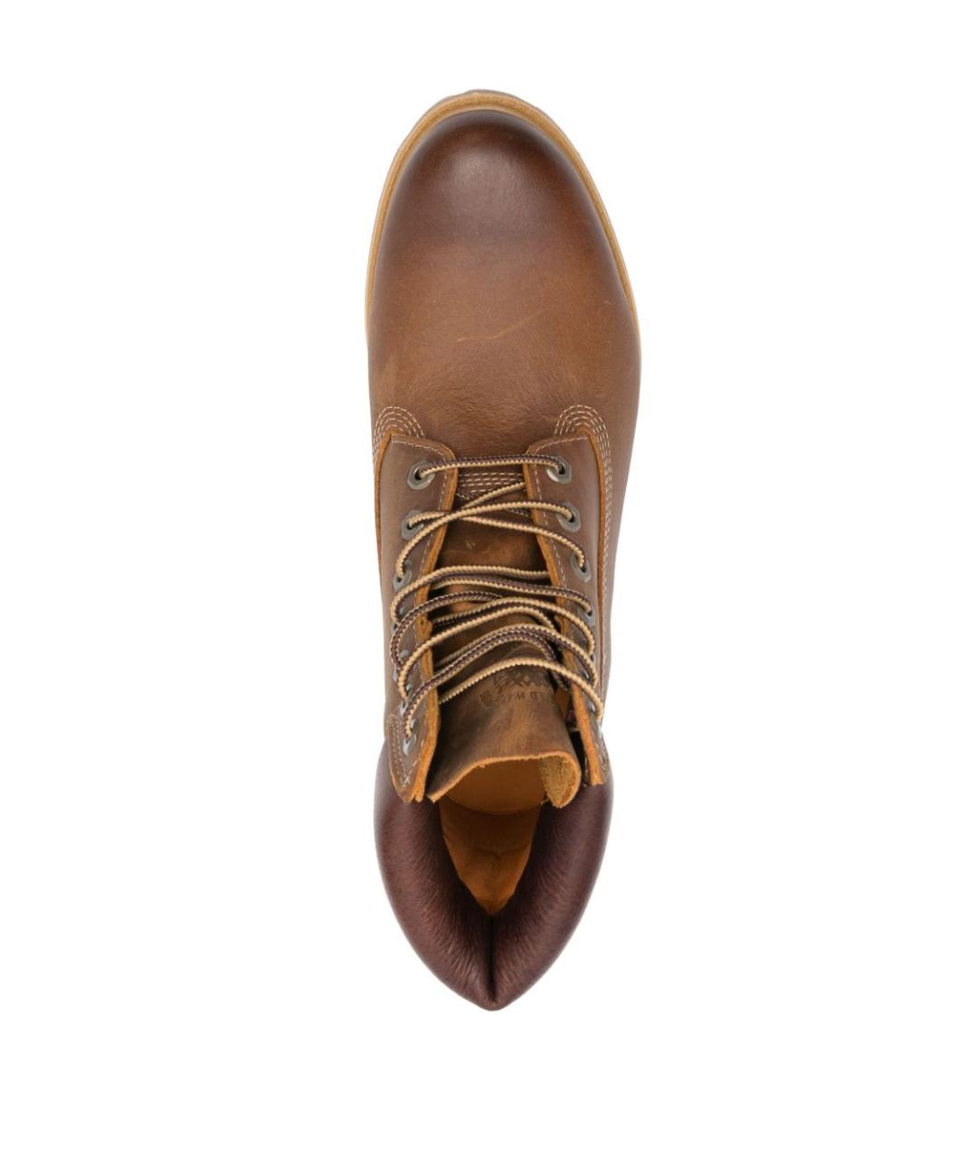 TIMBERLAND Коричневые кожаные высокие ботинки, фото 4
