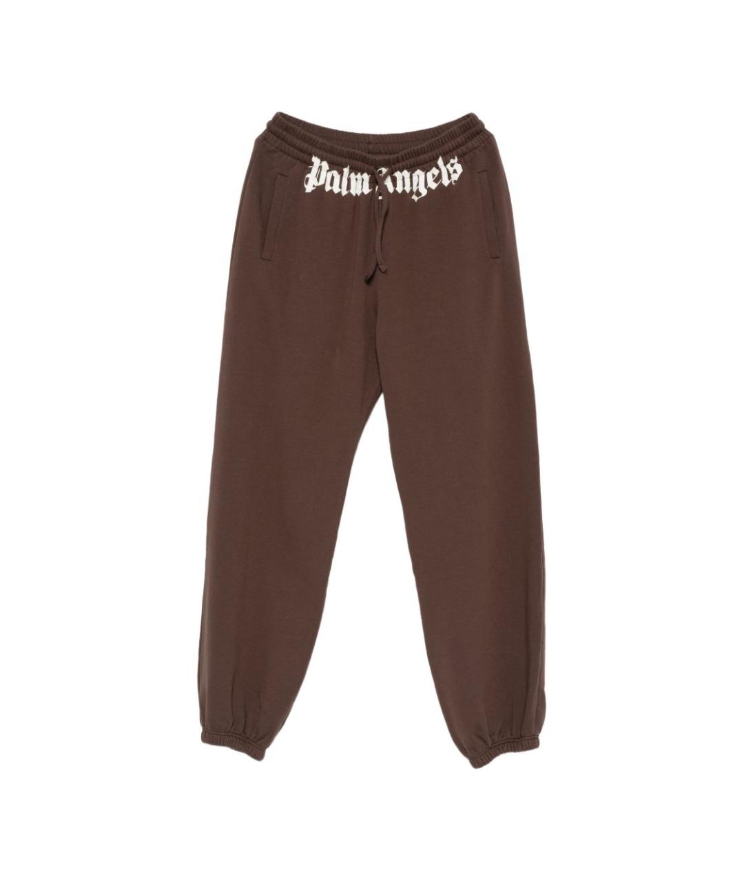 PALM ANGELS Коричневые хлопковые повседневные брюки, фото 1