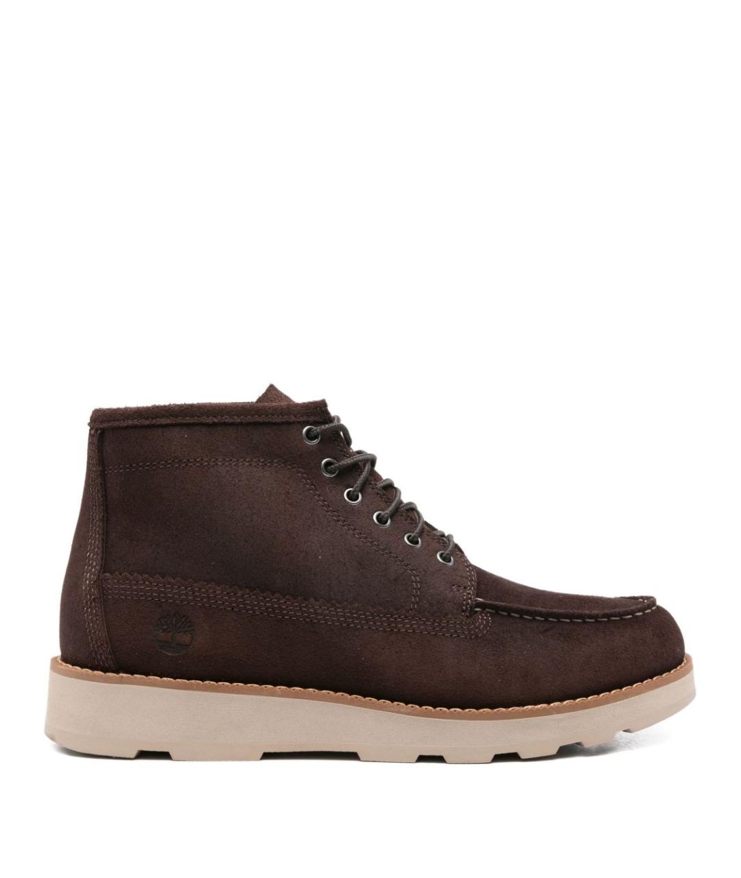 TIMBERLAND Коричневые кожаные низкие ботинки, фото 1