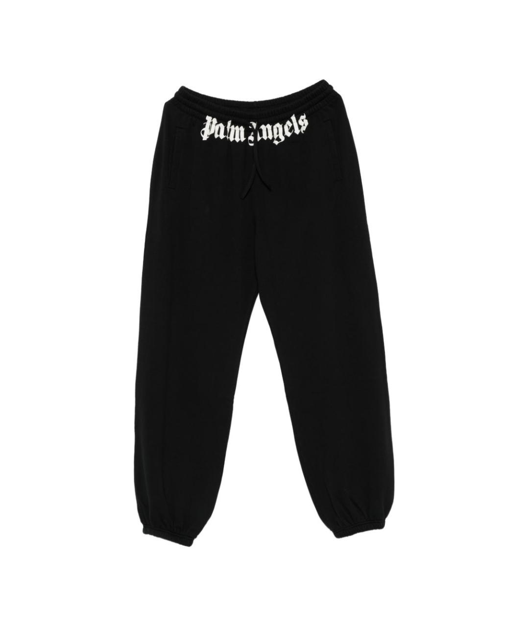 PALM ANGELS Черные хлопковые повседневные брюки, фото 1