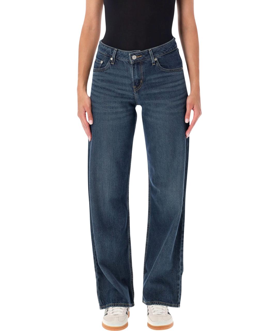 LEVI'S Синие хлопковые прямые джинсы, фото 1