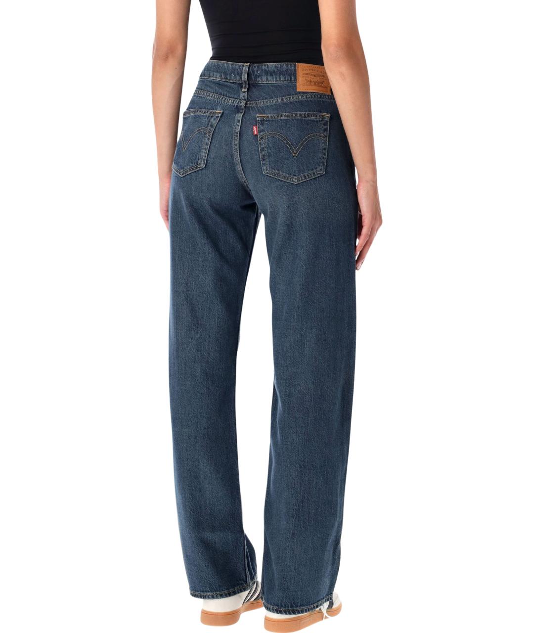 LEVI'S Синие хлопковые прямые джинсы, фото 2