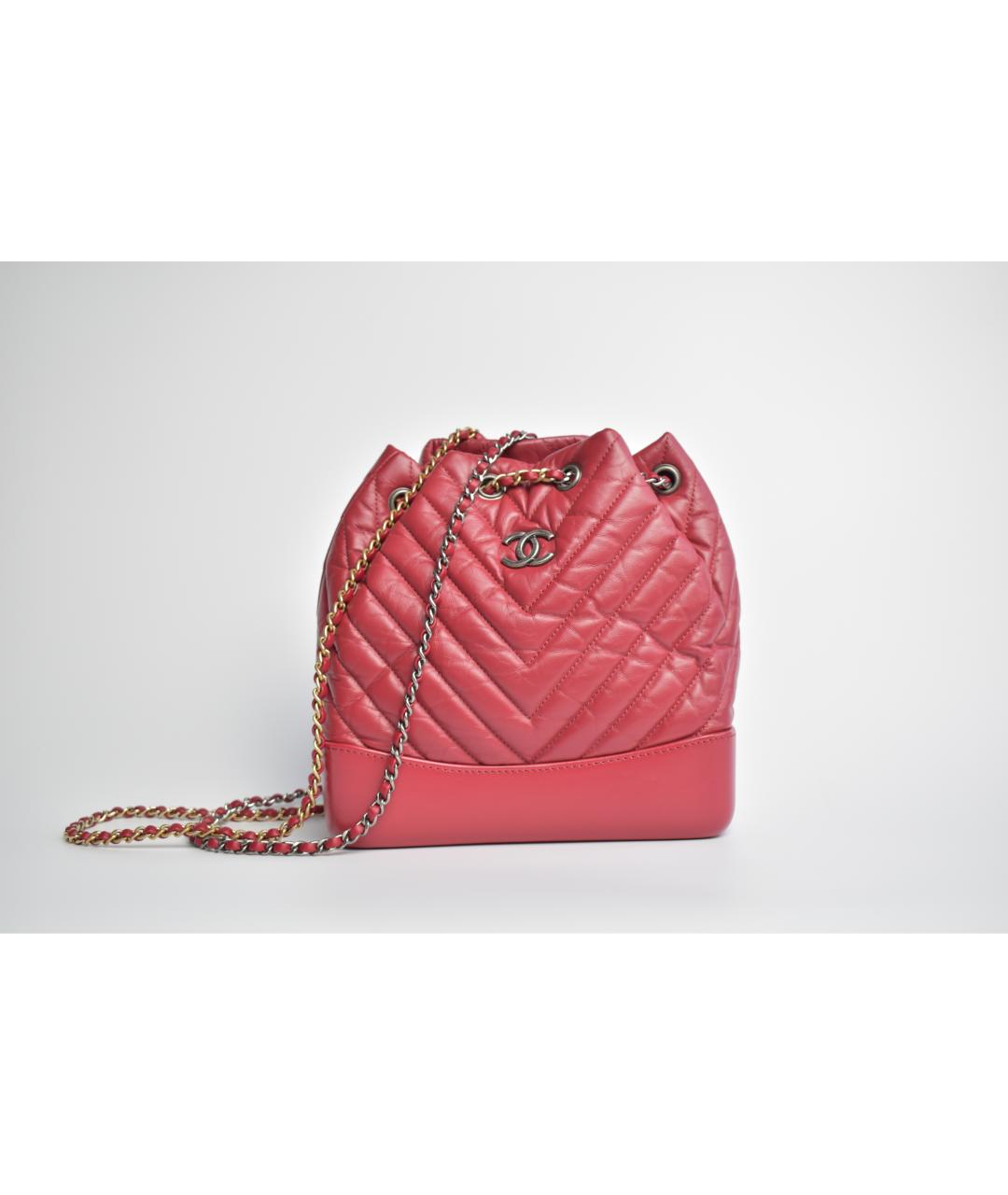 CHANEL Коралловый кожаный рюкзак, фото 10