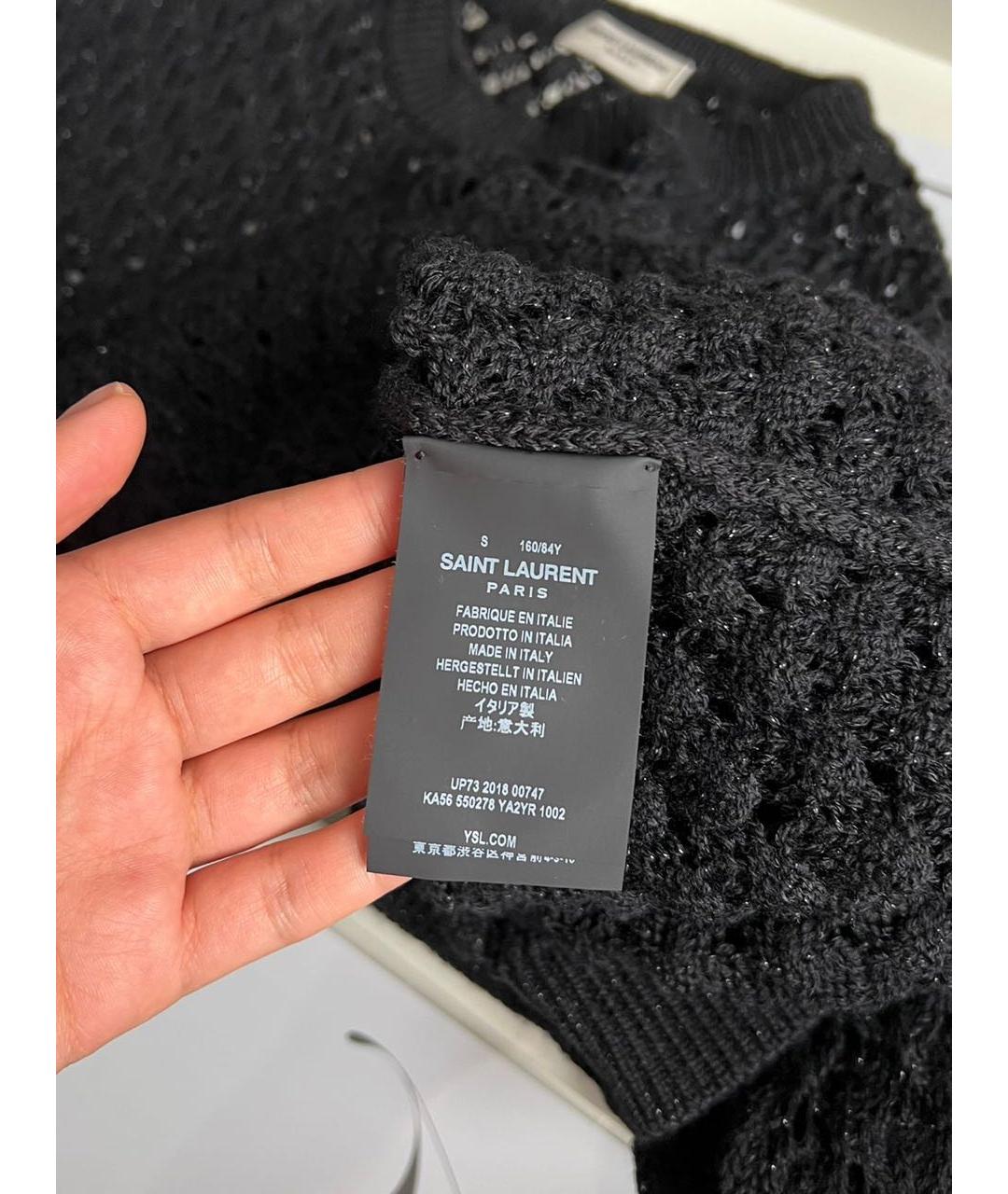 SAINT LAURENT Черный джемпер / свитер, фото 6