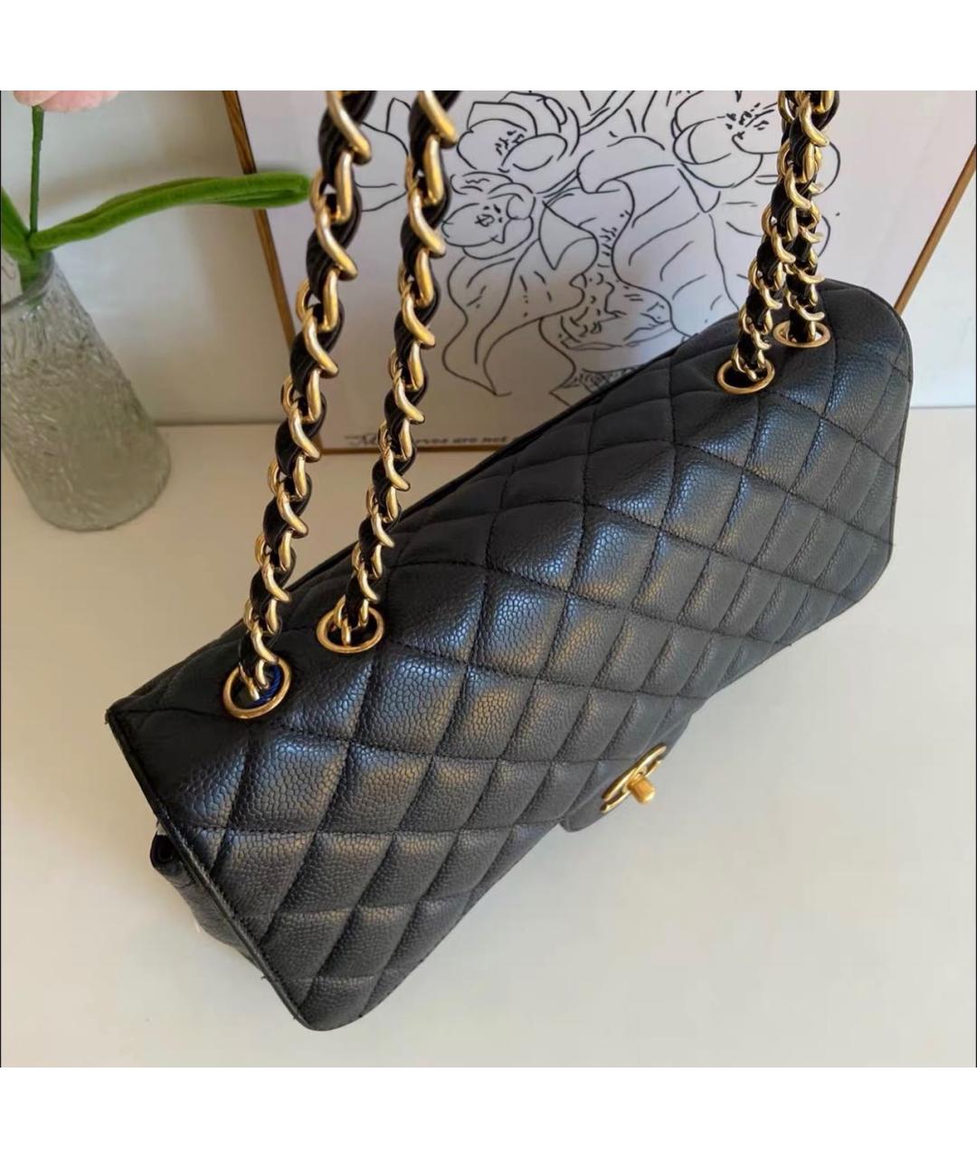 CHANEL Черная кожаная сумка тоут, фото 3