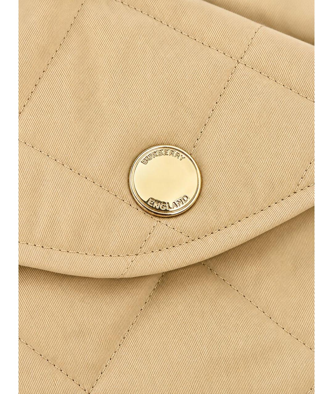 BURBERRY Бежевая полиэстеровая куртка, фото 4