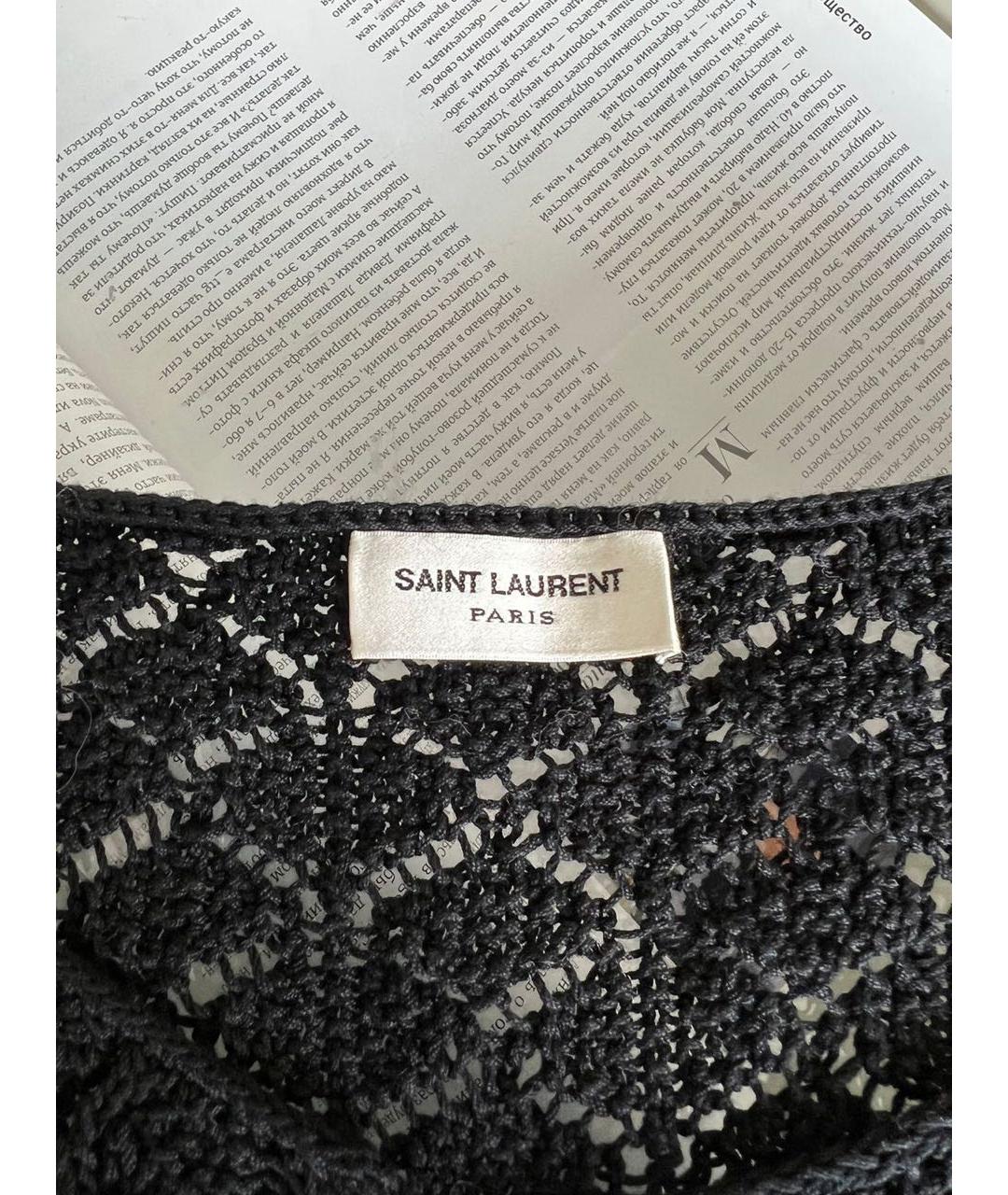 SAINT LAURENT Черный кардиган, фото 5