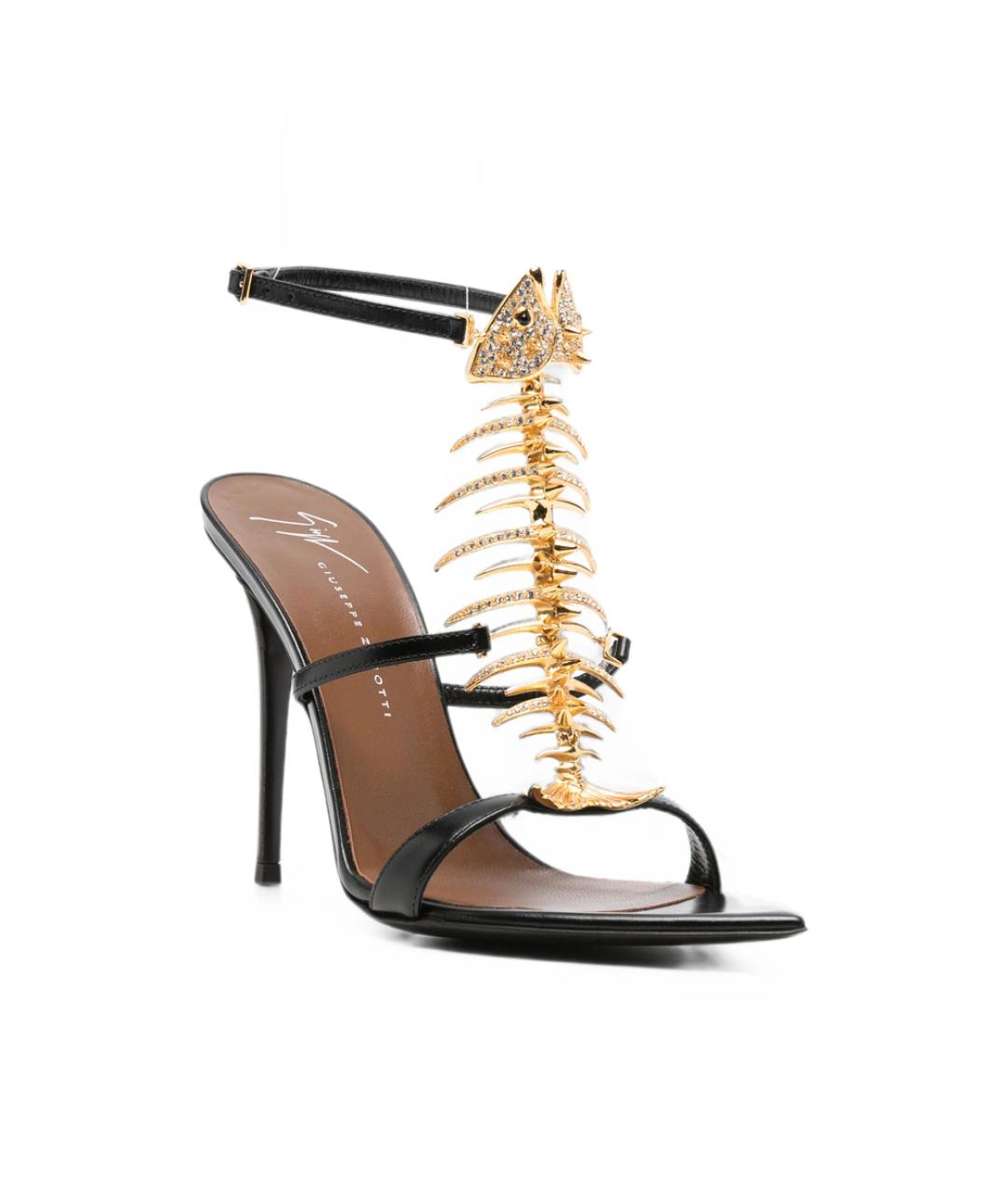GIUSEPPE ZANOTTI DESIGN Черные босоножки, фото 4