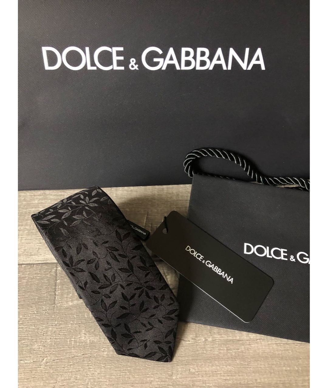 DOLCE&GABBANA Черный шелковый галстук, фото 5