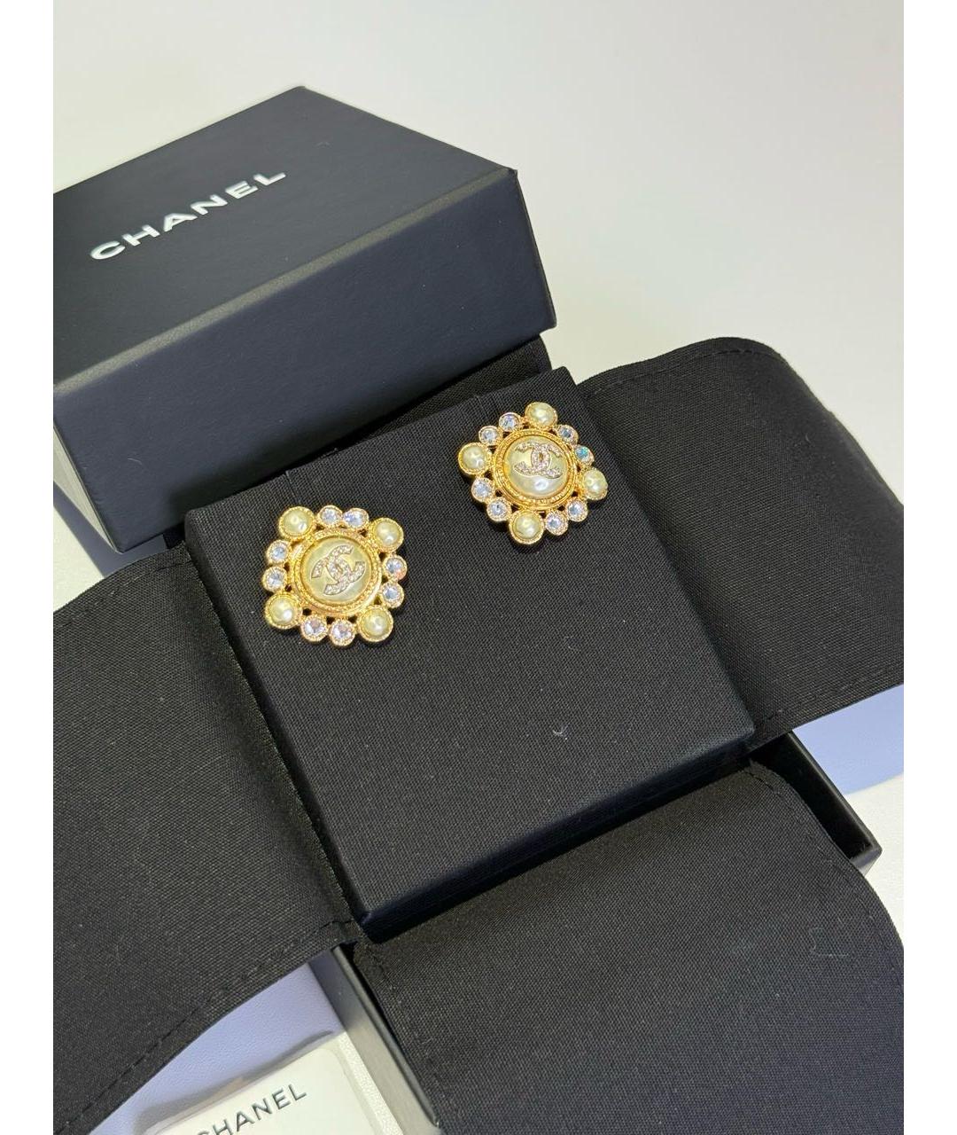 CHANEL Золотые серьги, фото 2