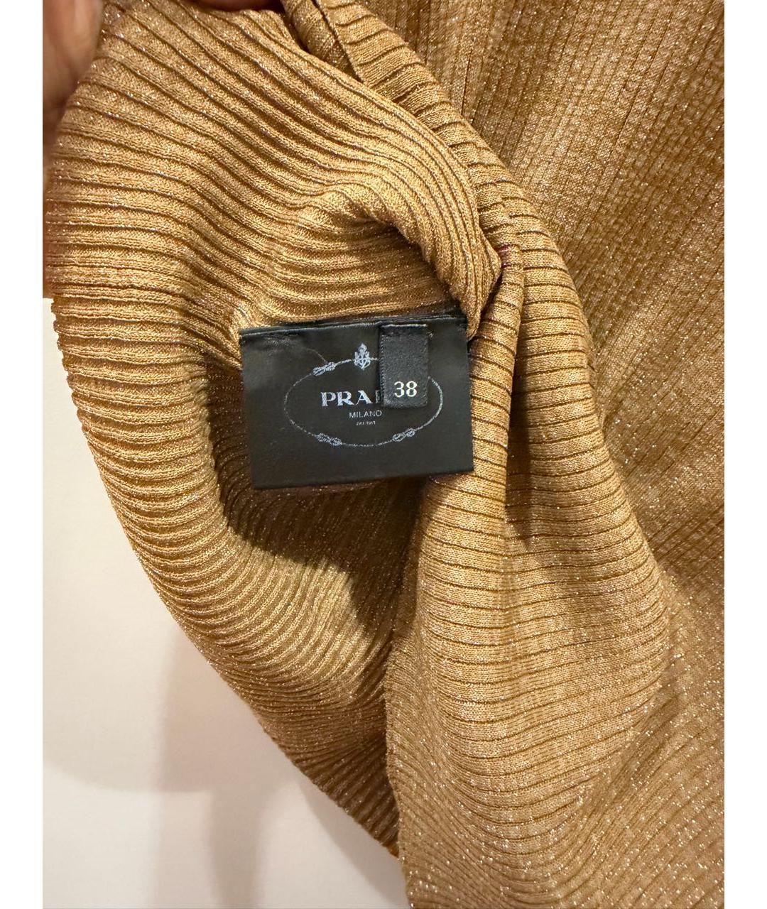 PRADA Коричневая хлопковая футболка, фото 4