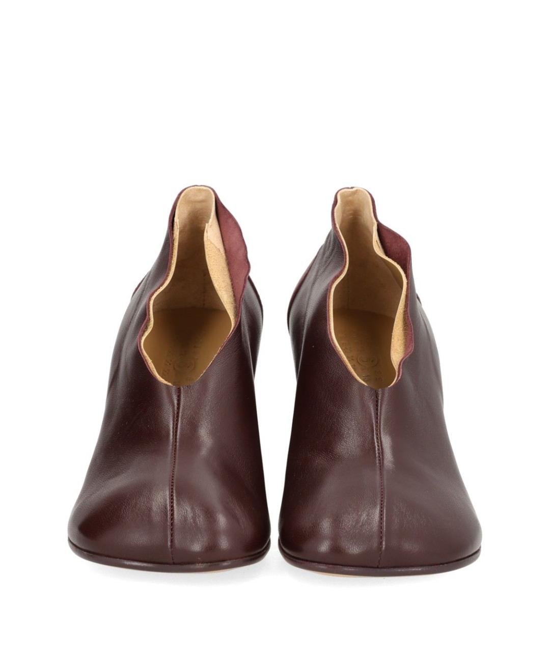 MM6 MAISON MARGIELA Бордовые кожаные туфли, фото 5