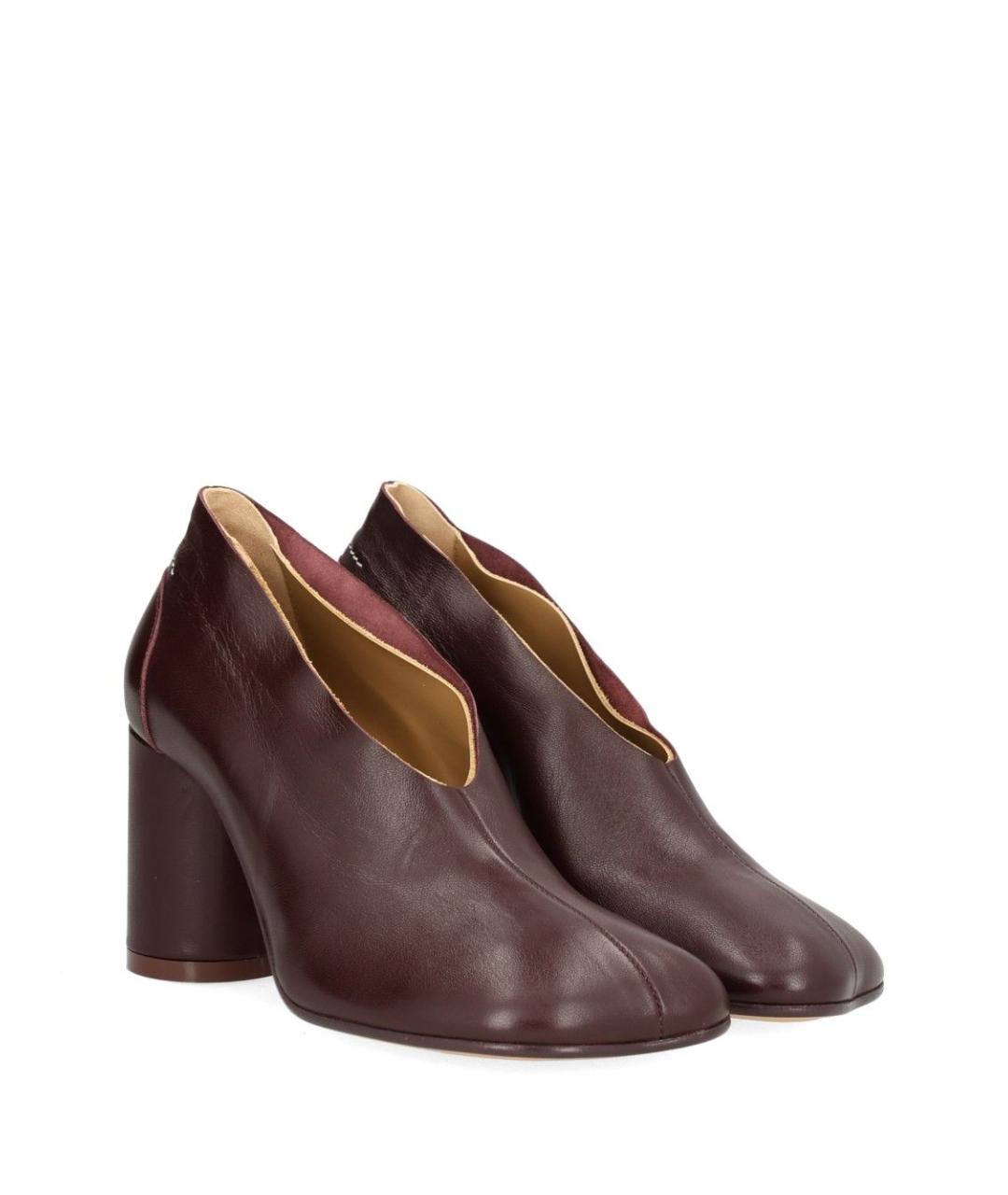 MM6 MAISON MARGIELA Бордовые кожаные туфли, фото 2