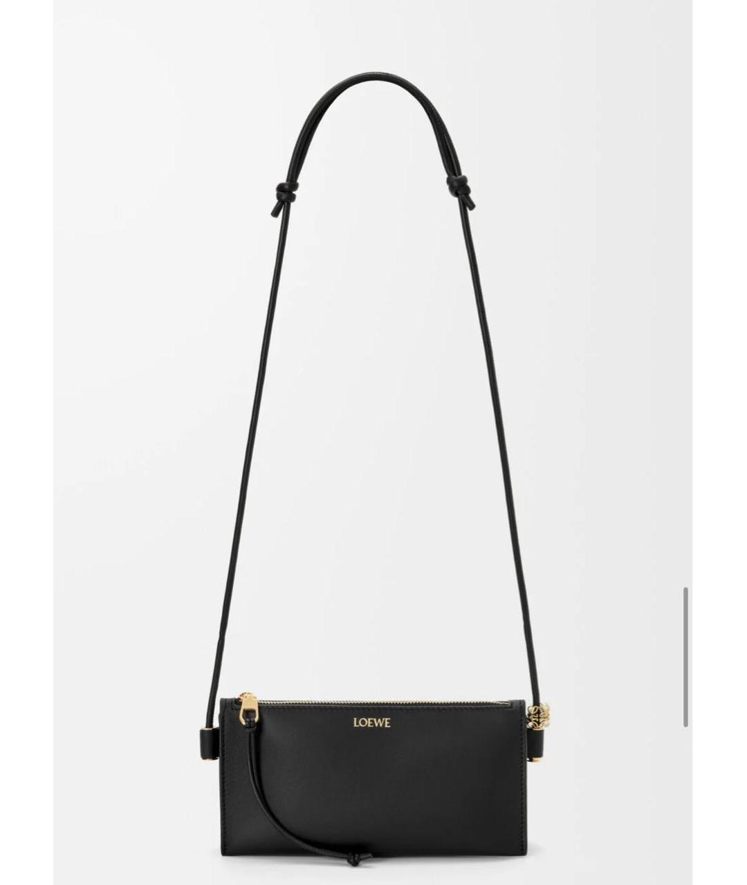 LOEWE Черная кожаная сумка через плечо, фото 4