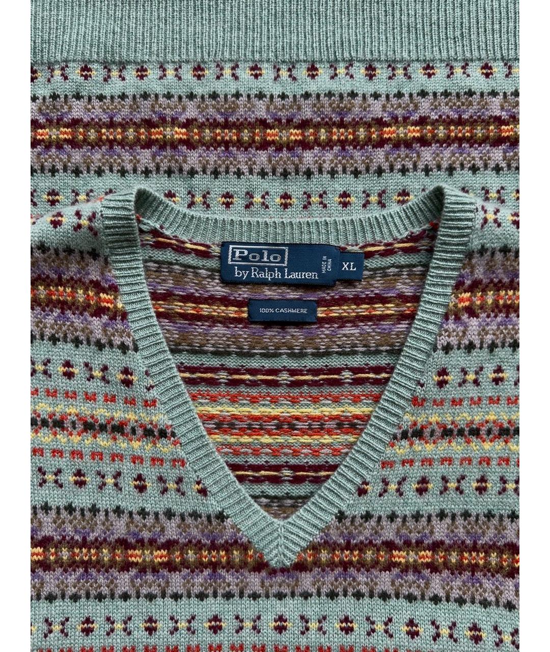 POLO RALPH LAUREN Бирюзовый кашемировый джемпер / свитер, фото 3