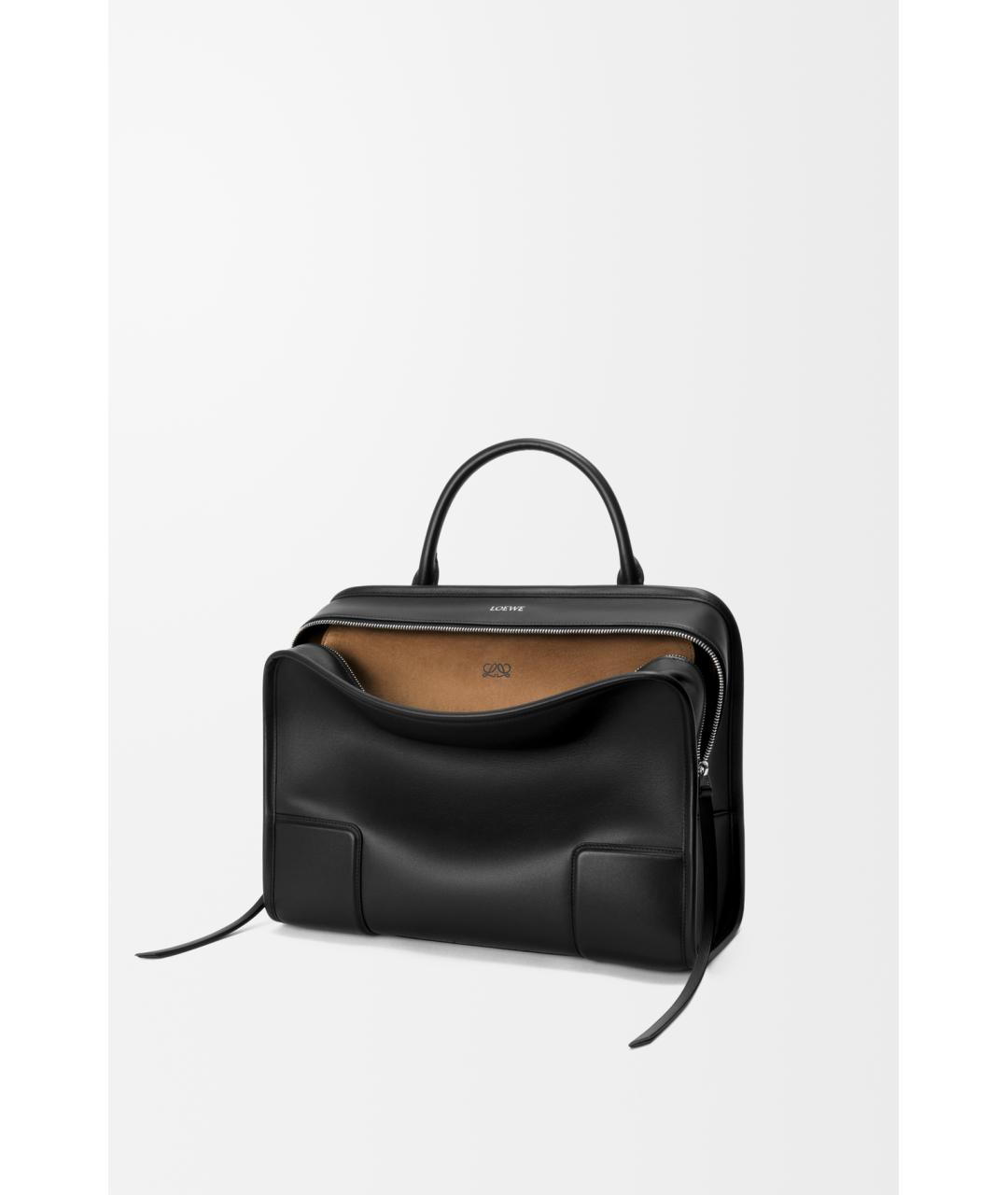 LOEWE Черная кожаная сумка тоут, фото 2