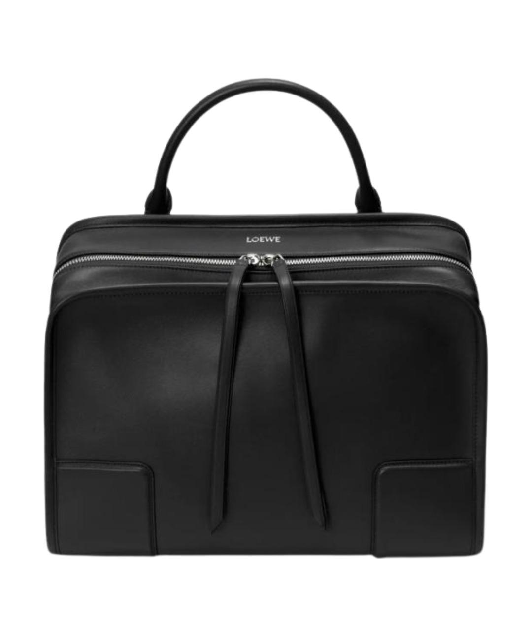 LOEWE Черная кожаная сумка тоут, фото 1