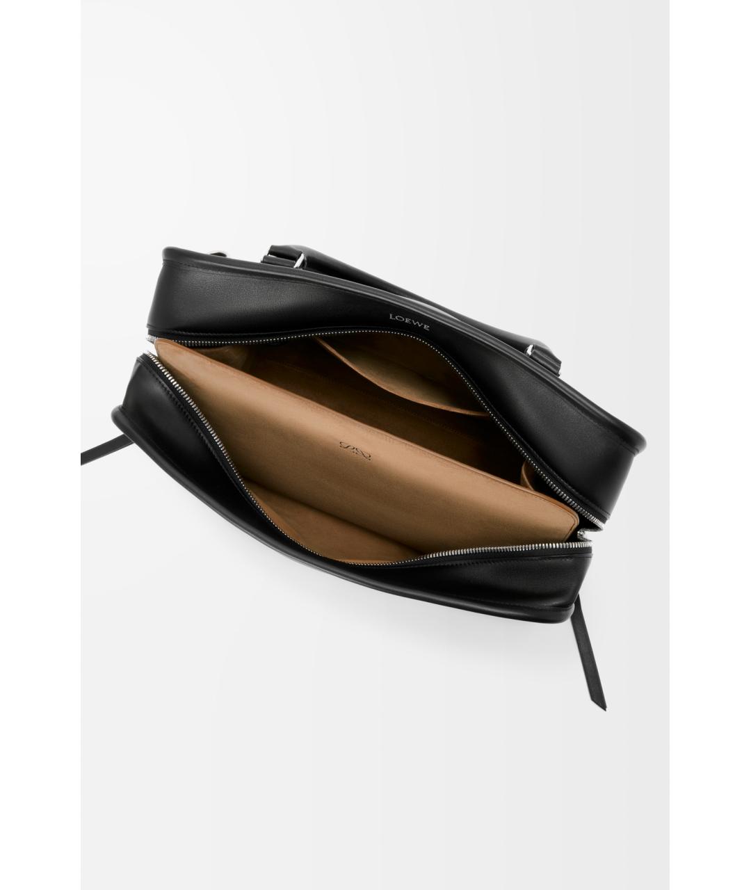 LOEWE Черная кожаная сумка тоут, фото 6
