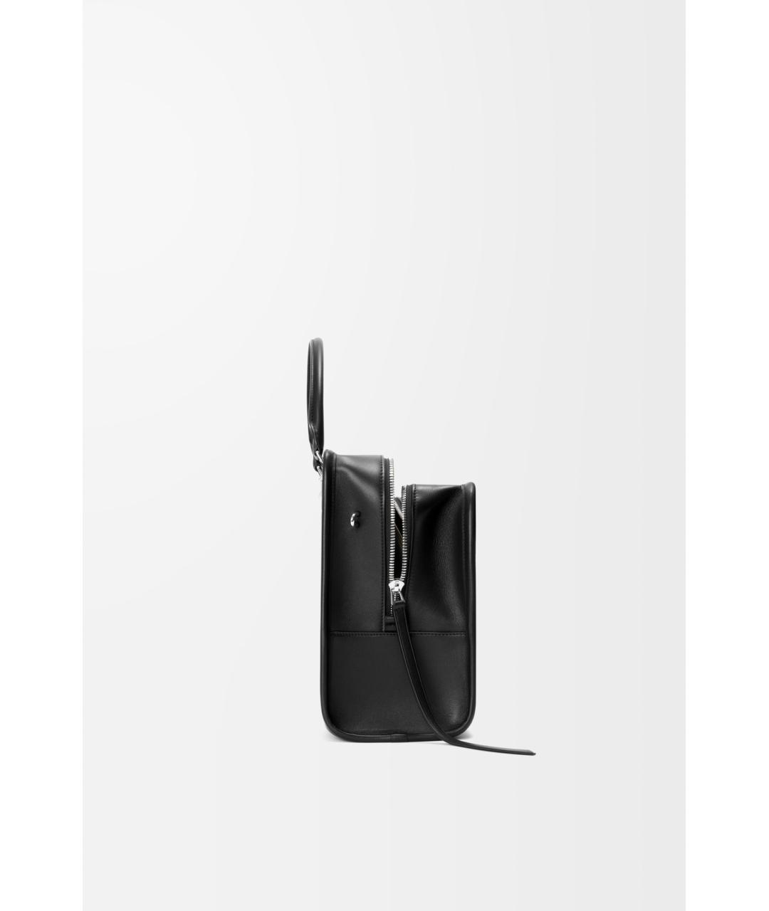 LOEWE Черная кожаная сумка тоут, фото 5