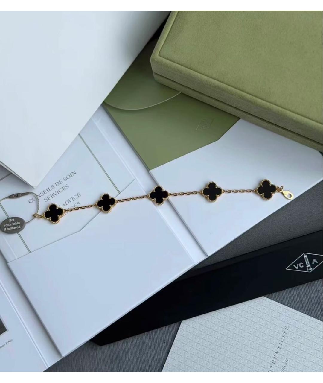 VAN CLEEF & ARPELS Черный браслет из желтого золота, фото 2