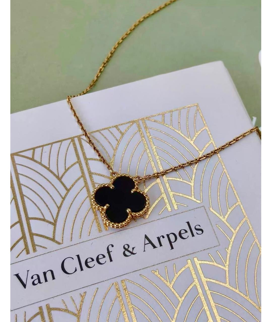 VAN CLEEF & ARPELS Черная подвеска из желтого золота, фото 2