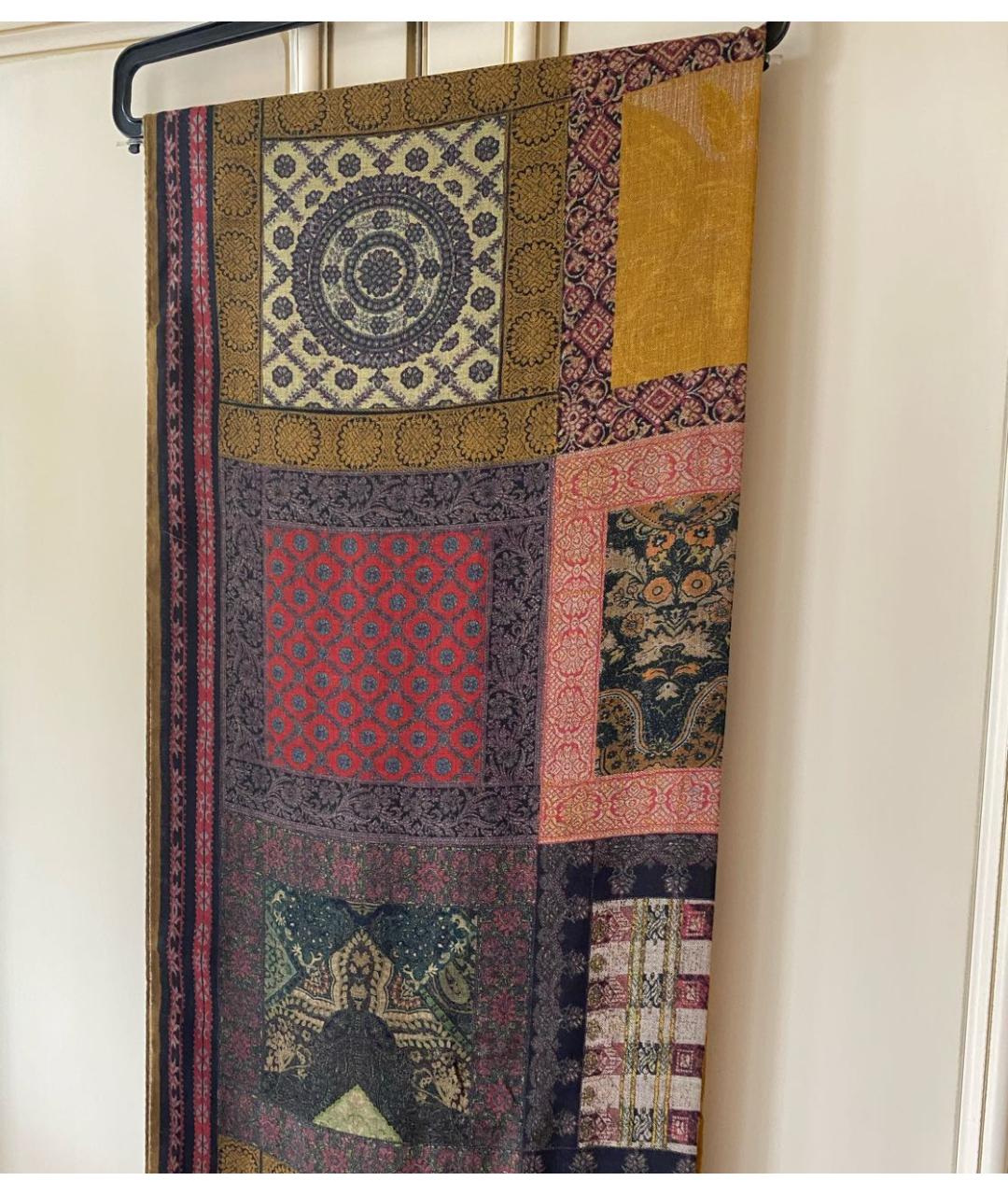 ETRO Коричневый кашемировый шарф, фото 7