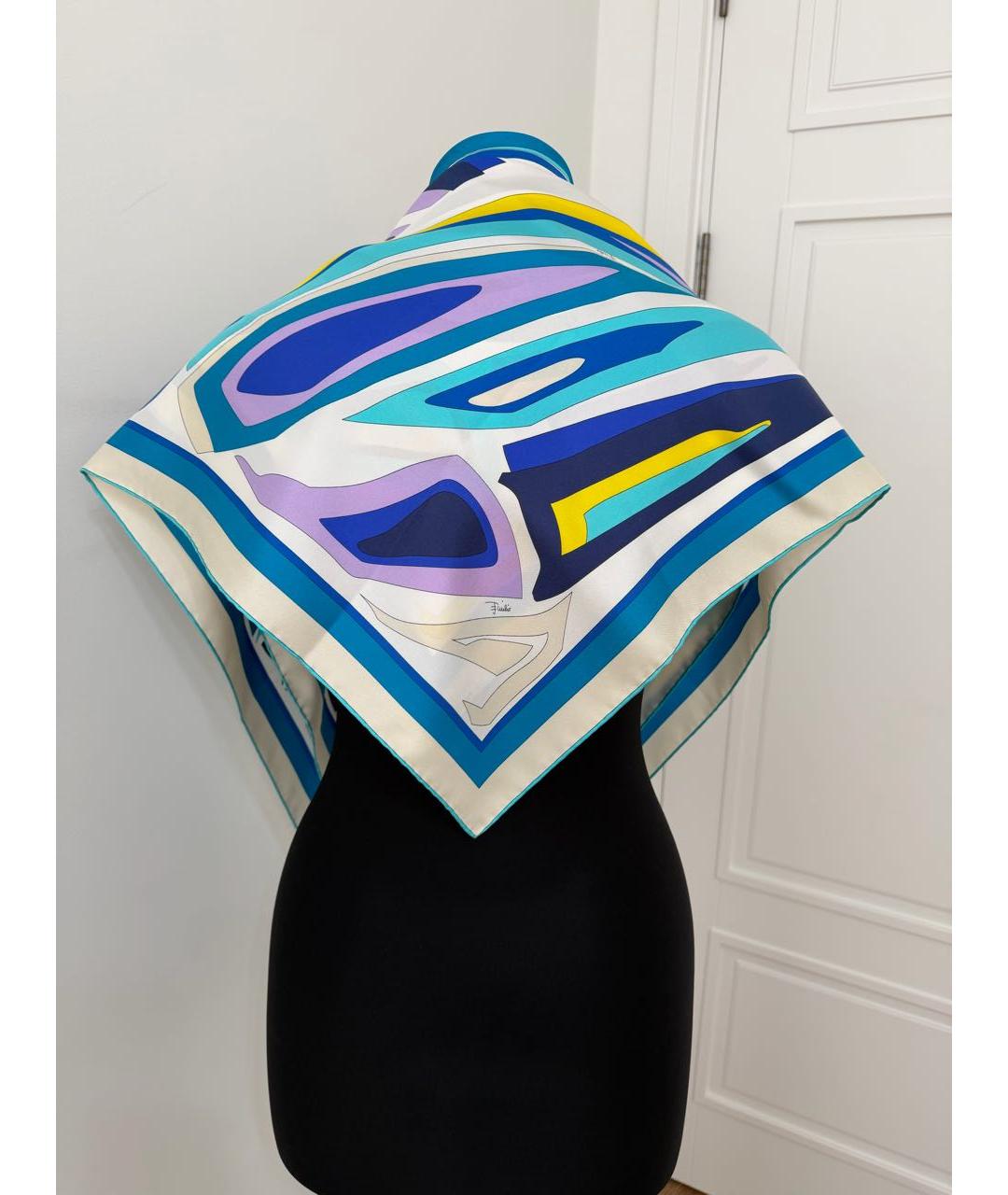 EMILIO PUCCI Мульти шелковый платок, фото 8