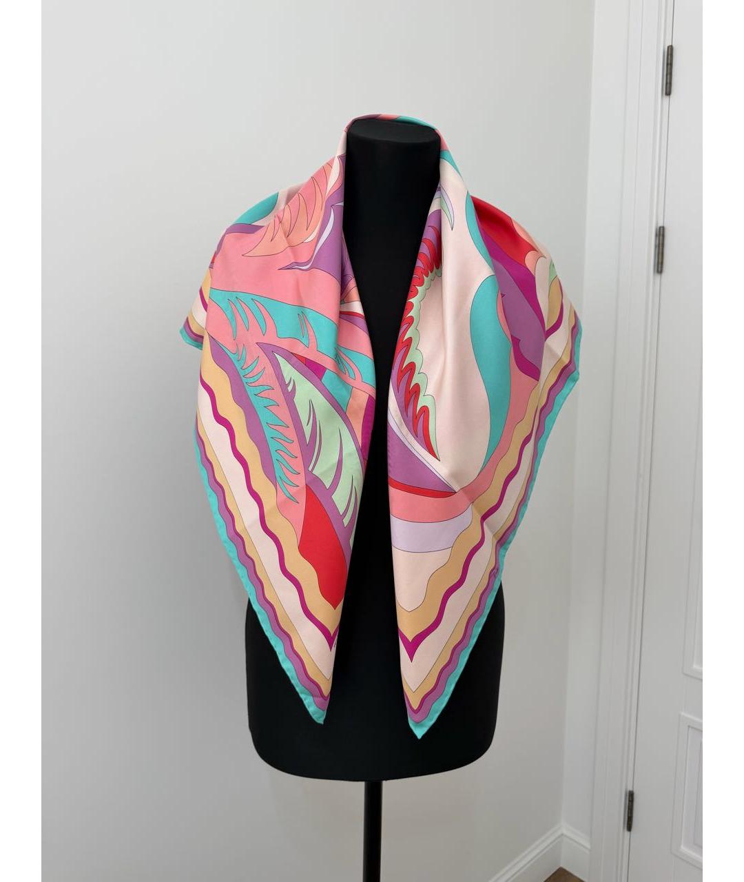 EMILIO PUCCI Мульти шелковый платок, фото 6
