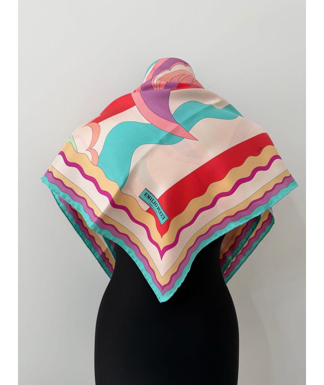 EMILIO PUCCI Мульти шелковый платок, фото 8