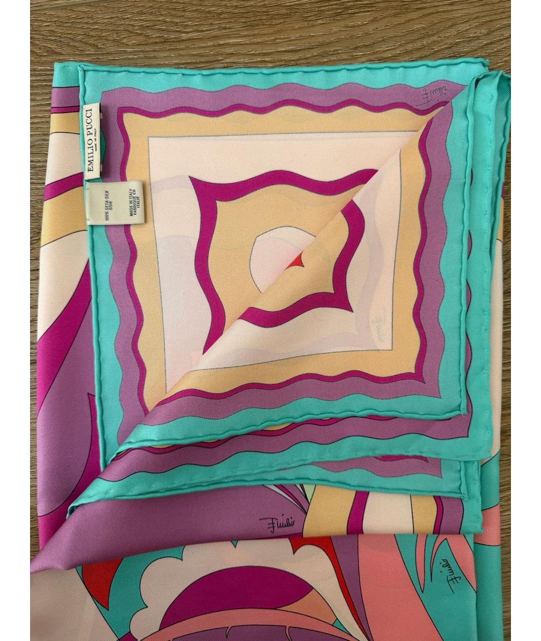 EMILIO PUCCI Мульти шелковый платок, фото 2