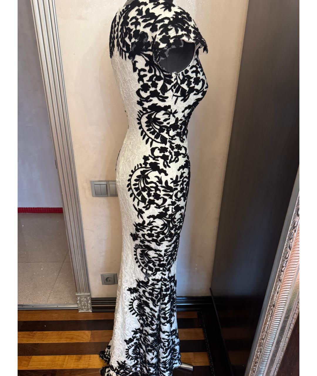 TADASHI SHOJI Белое полиэстеровое вечернее платье, фото 5