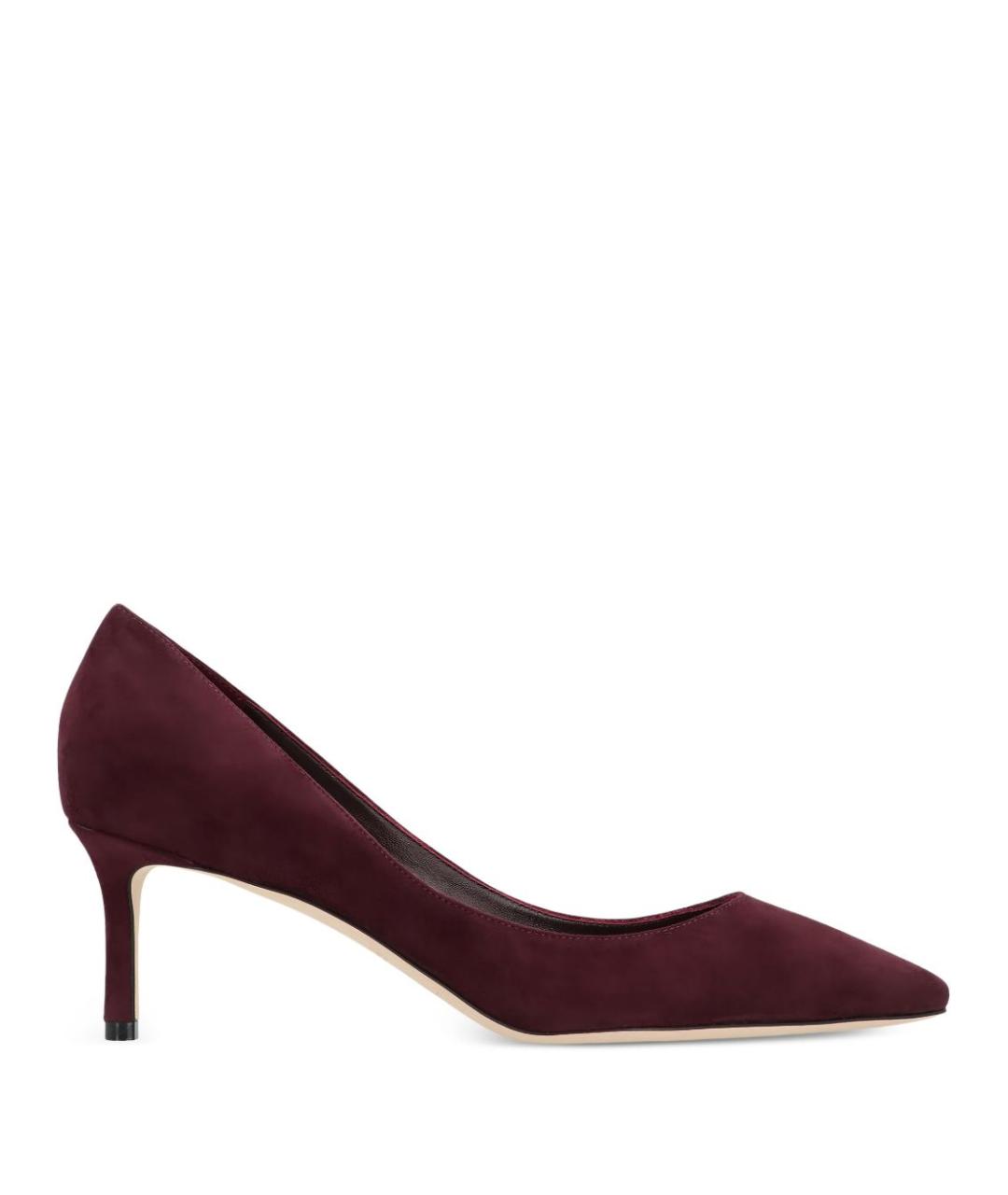 JIMMY CHOO Бордовые замшевые туфли, фото 1