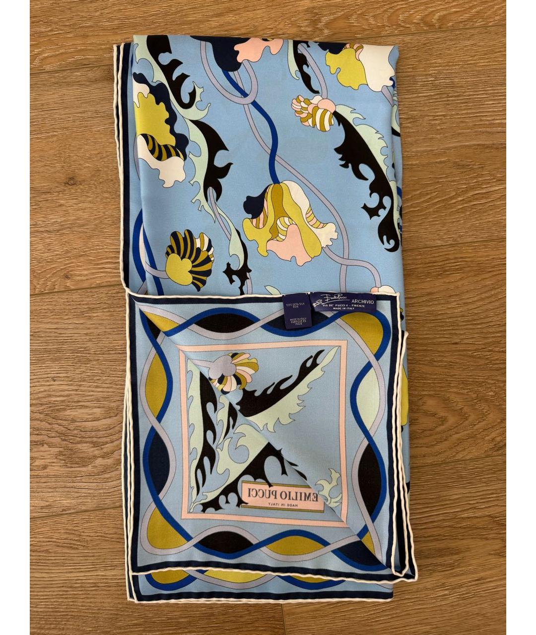 EMILIO PUCCI Мульти шелковый платок, фото 8