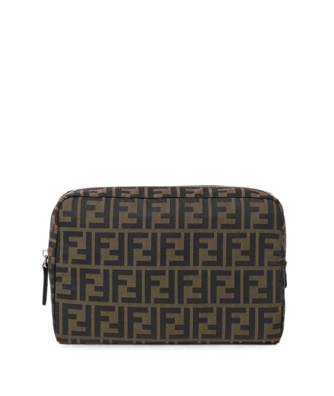 FENDI Коричневая тканевая папка для документов, фото 1
