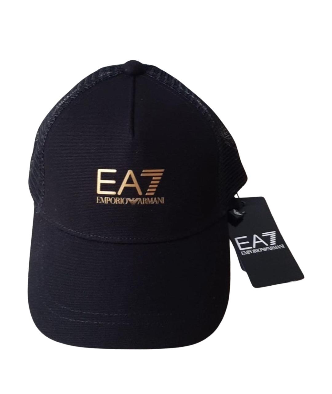 EA7 Черная кепка, фото 1