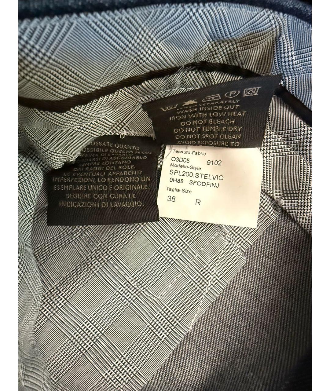 BRIONI Темно-синие хлопковые прямые джинсы, фото 6