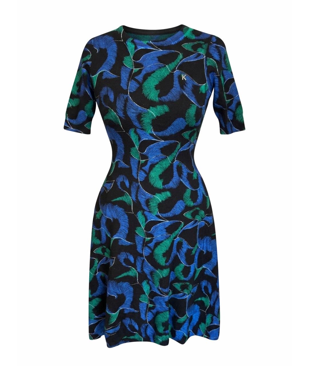 KENZO Черное шерстяное повседневное платье, фото 1