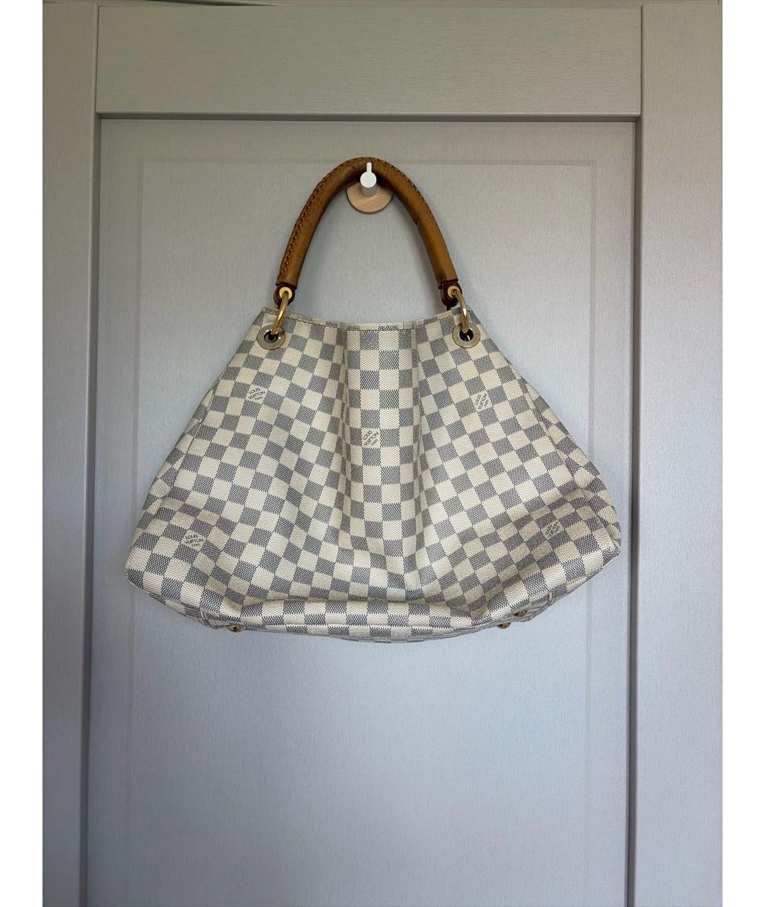 LOUIS VUITTON Белая канва сумка тоут, фото 9