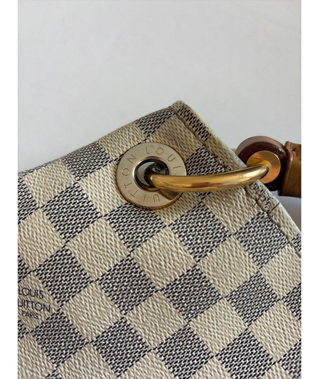 LOUIS VUITTON Белая канва сумка тоут, фото 5