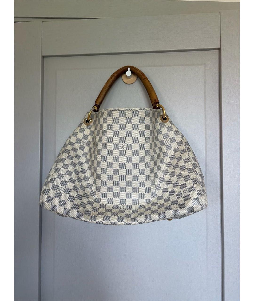 LOUIS VUITTON Белая канва сумка тоут, фото 3