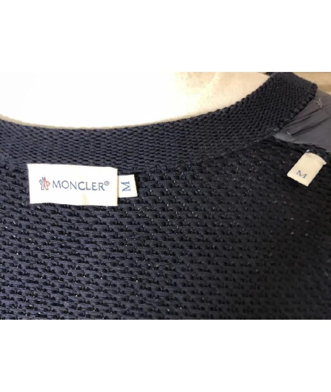 MONCLER Темно-синяя шерстяная куртка, фото 3