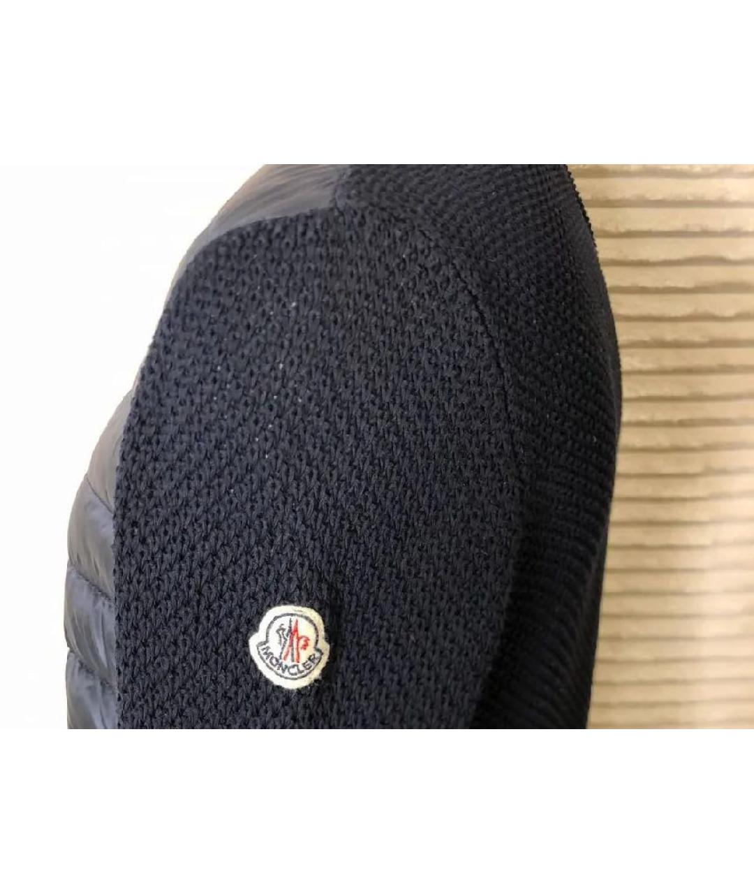 MONCLER Темно-синяя шерстяная куртка, фото 4