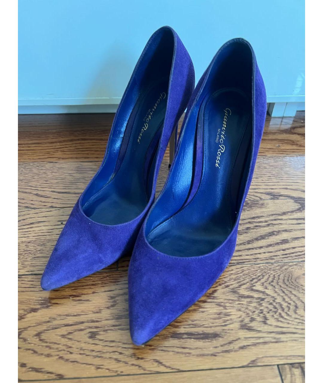GIANVITO ROSSI Фиолетовые замшевые туфли, фото 2